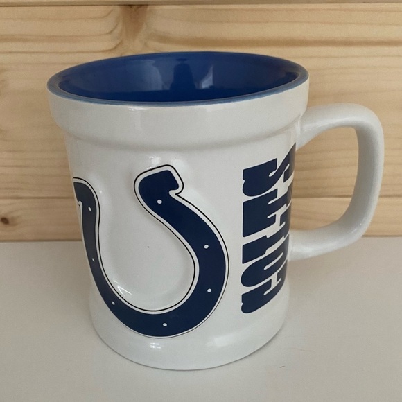 INDIANAPOLIS Colts 3D Coffee Mug 12 oz. Blue and White Design with Team … - Picture 1 of 6